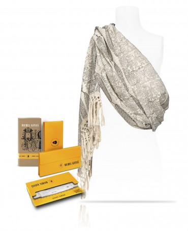 Палантин Унисекс HW.FR240-PLUME/BLANCHE